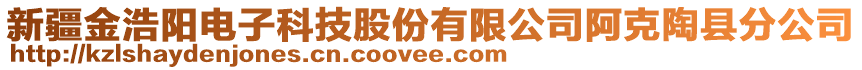 新疆金浩陽電子科技股份有限公司阿克陶縣分公司