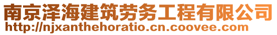 南京澤海建筑勞務工程有限公司