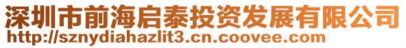 深圳市前海啟泰投資發(fā)展有限公司