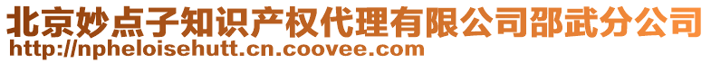 北京妙點子知識產(chǎn)權(quán)代理有限公司邵武分公司