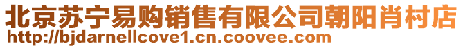 北京蘇寧易購銷售有限公司朝陽肖村店