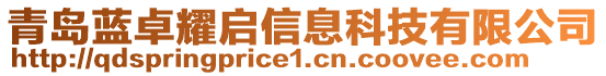 青島藍(lán)卓耀啟信息科技有限公司