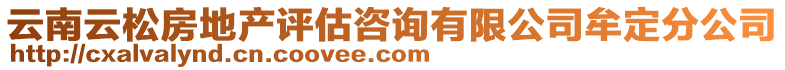 云南云松房地產(chǎn)評估咨詢有限公司牟定分公司