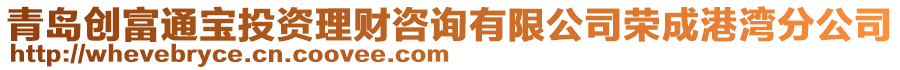 青島創(chuàng)富通寶投資理財(cái)咨詢有限公司榮成港灣分公司