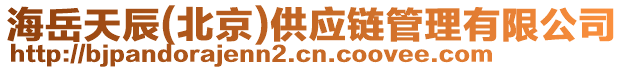 海岳天辰(北京)供應鏈管理有限公司