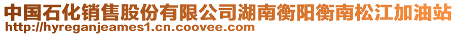 中國(guó)石化銷(xiāo)售股份有限公司湖南衡陽(yáng)衡南松江加油站