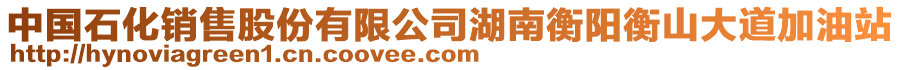 中國石化銷售股份有限公司湖南衡陽衡山大道加油站