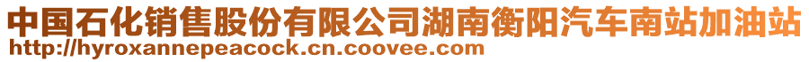 中國(guó)石化銷售股份有限公司湖南衡陽(yáng)汽車南站加油站