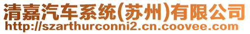 清嘉汽車系統(tǒng)(蘇州)有限公司