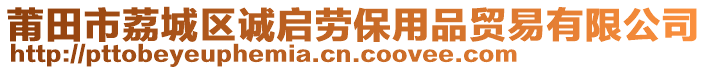 莆田市荔城區(qū)誠啟勞保用品貿(mào)易有限公司