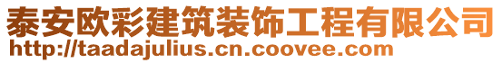 泰安歐彩建筑裝飾工程有限公司
