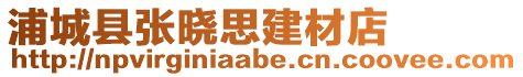 浦城縣張曉思建材店