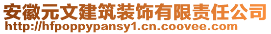 安徽元文建筑装饰有限责任公司