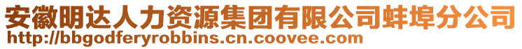 安徽明達人力資源集團有限公司蚌埠分公司