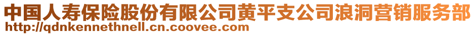 中國人壽保險股份有限公司黃平支公司浪洞營銷服務(wù)部