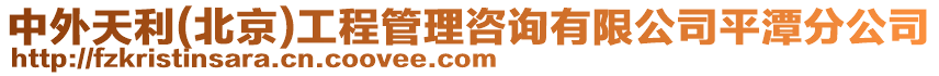 中外天利(北京)工程管理咨詢有限公司平潭分公司