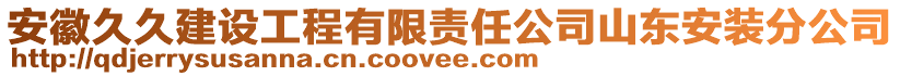 安徽久久建設(shè)工程有限責任公司山東安裝分公司