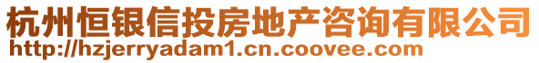 杭州恒銀信投房地產(chǎn)咨詢(xún)有限公司