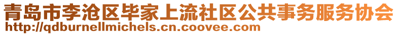 青島市李滄區(qū)畢家上流社區(qū)公共事務(wù)服務(wù)協(xié)會