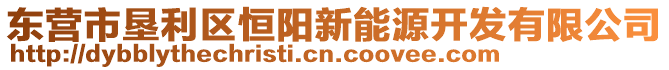 東營(yíng)市墾利區(qū)恒陽(yáng)新能源開發(fā)有限公司