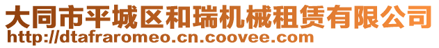 大同市平城區(qū)和瑞機械租賃有限公司