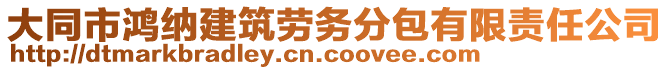 大同市鴻納建筑勞務(wù)分包有限責(zé)任公司