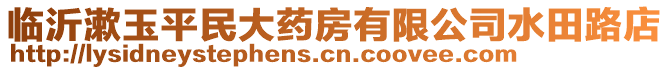 臨沂漱玉平民大藥房有限公司水田路店