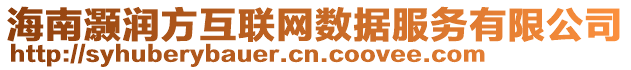 海南灝潤方互聯(lián)網(wǎng)數(shù)據(jù)服務有限公司