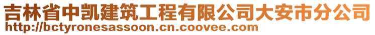 吉林省中凱建筑工程有限公司大安市分公司