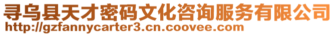 尋烏縣天才密碼文化咨詢服務有限公司