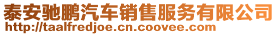 泰安馳鵬汽車銷售服務有限公司