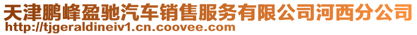 天津鵬峰盈馳汽車銷售服務有限公司河西分公司