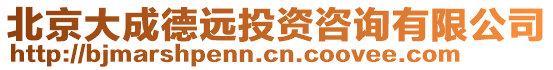 北京大成德遠投資咨詢有限公司