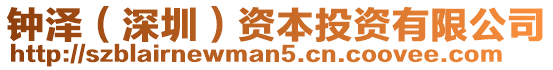 鐘澤(深圳)資本投資有限公司