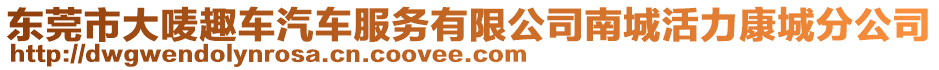東莞市大嘜趣車汽車服務(wù)有限公司南城活力康城分公司
