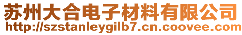 蘇州大合電子材料有限公司