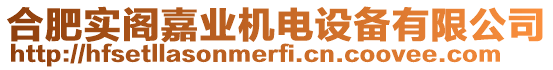 合肥實閣嘉業機電設備有限公司