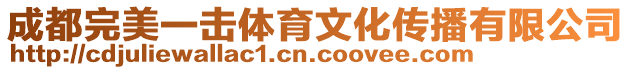 成都完美一擊體育文化傳播有限公司