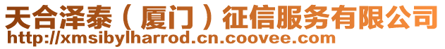天合澤泰（廈門）征信服務有限公司
