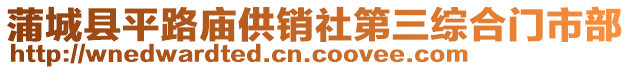 蒲城縣平路廟供銷社第三綜合門市部