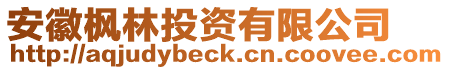 安徽楓林投資有限公司