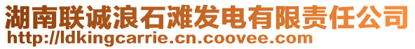 湖南聯(lián)誠浪石灘發(fā)電有限責(zé)任公司