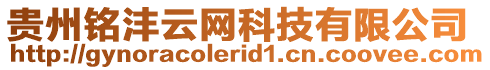 貴州銘灃云網科技有限公司