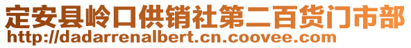 定安縣嶺口供銷社第二百貨門市部