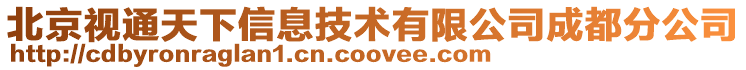 北京視通天下信息技術(shù)有限公司成都分公司