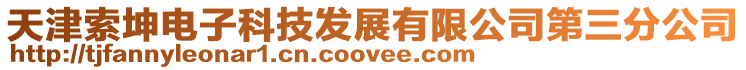 天津索坤電子科技發展有限公司第三分公司