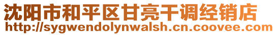 沈陽市和平區甘亮干調經銷店