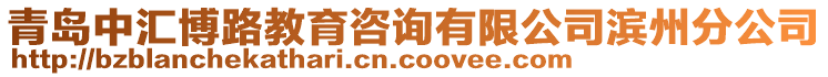 青島中匯博路教育咨詢有限公司濱州分公司