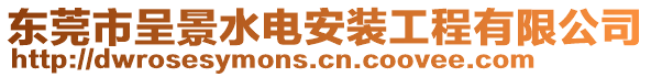 東莞市呈景水電安裝工程有限公司