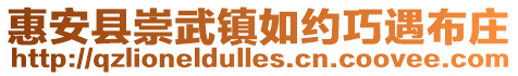 惠安縣崇武鎮如約巧遇布莊